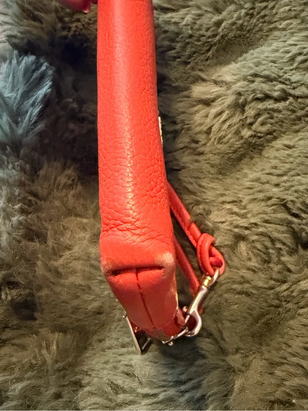 Vintage Coach Coral Zip Wristlet with Gold Hardware